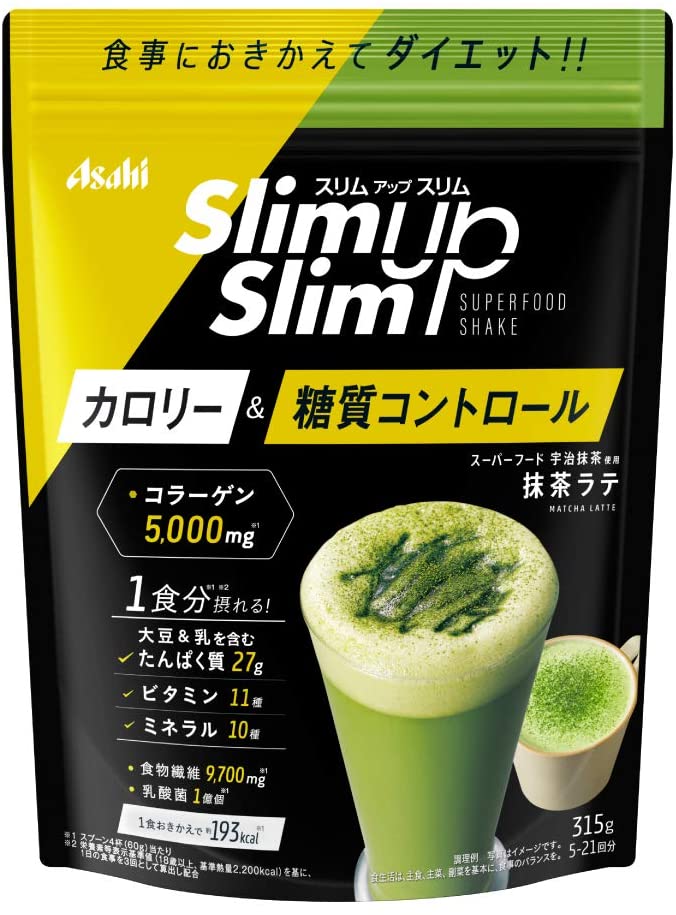 Slim Up Slim Enzyme + Super Food Shake Matcha Latte (315 g) Asahi Group Food