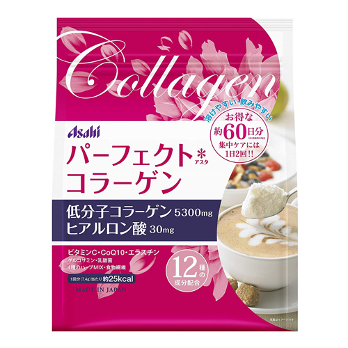 Asahi Perfect Asta Collagen Hyaluronic Acid/Low Molecular Collagen 60 Days