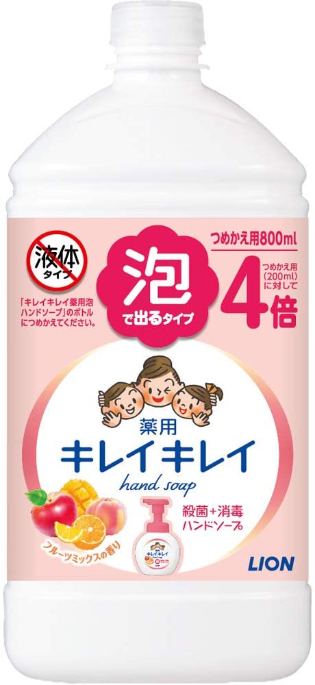 Kirei Kirei Medicated Foaming Hand Soap Fruit Mix Scent Extra Large (800 ml)
