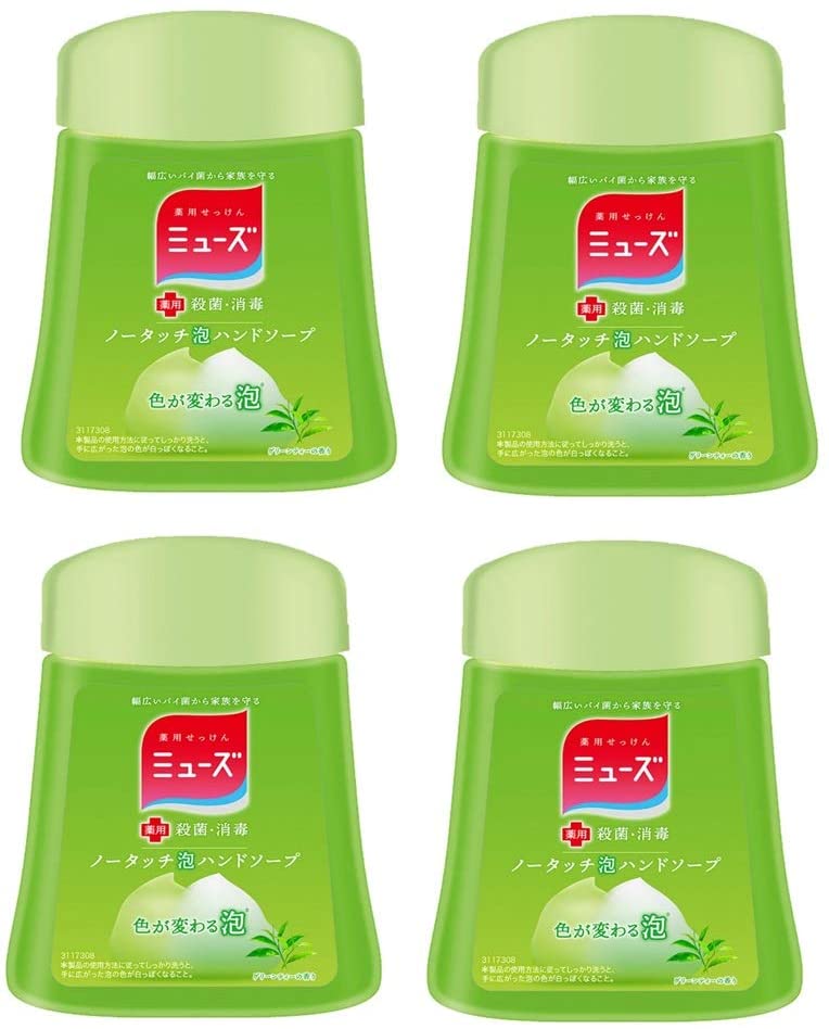 Muse No Touch Foam Hand Soap Refill Green Tea (250ml) Set of 4
