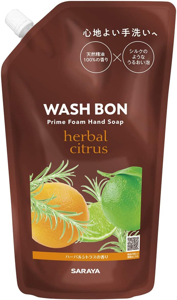 Saraya Washbone Prime Foam Herbal Citrus Refill (500 ml)