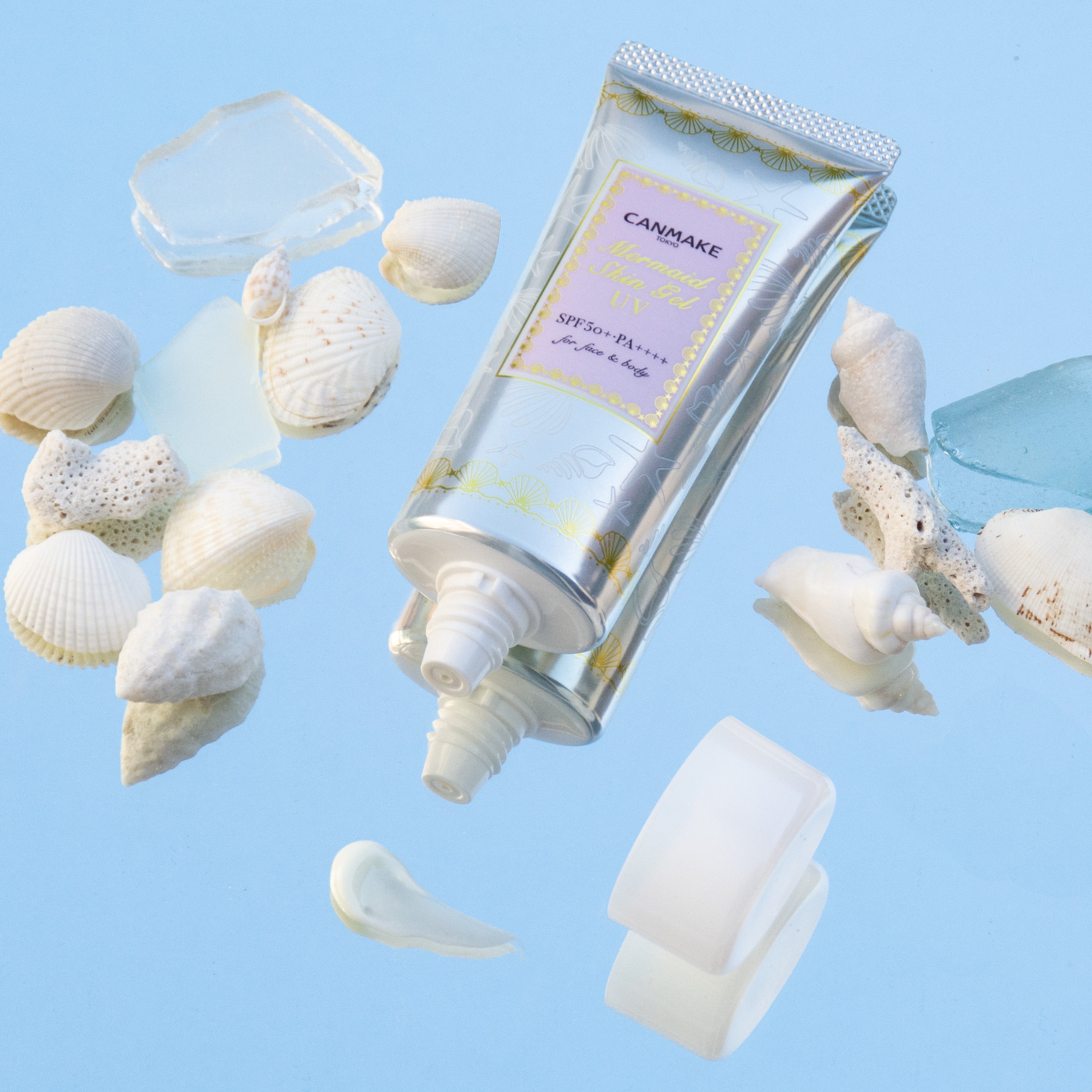 CANMAKE Mermaid Skin Gel UV (40g, 02 White) – SPF 50+ PA++++ Sunscreen