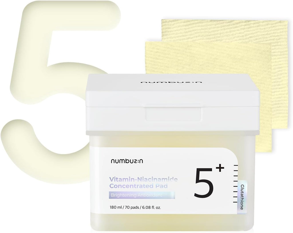 Numbuzin No. 5 Shiratama Glutathione C Film Pad 70 sheets/180ml | Glutathione Spot Skin Care Toner Pad Korean Cosmetics