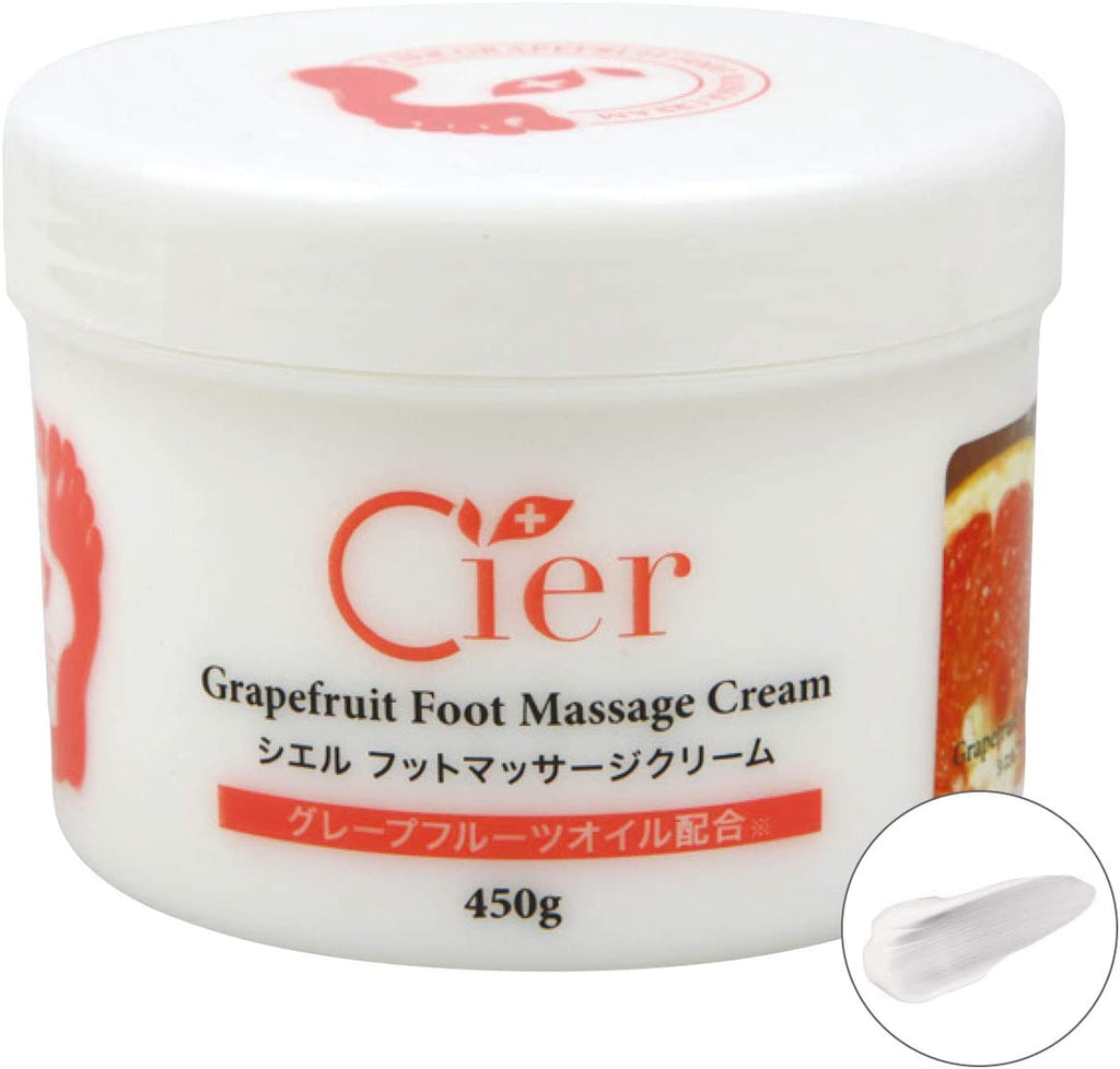 Cier Foot Massage Cream Grapefruit (450 g) Foot Cream Heel Cream
