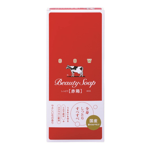 Cow Brand Beauty Soap Red Box 100g 6-Pack