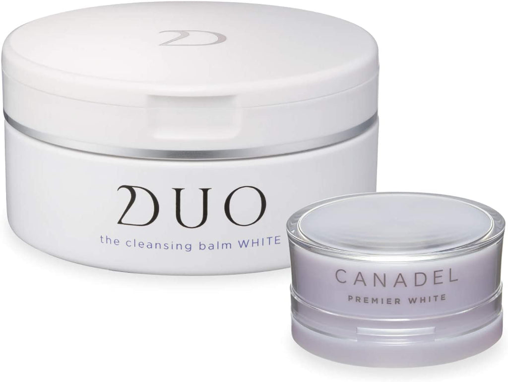 DUO Cleansing Balm White Bright Care 2-Piece Set Premium White Trial Size Whitening Skin Care Facial Cleaner Makeup Remover