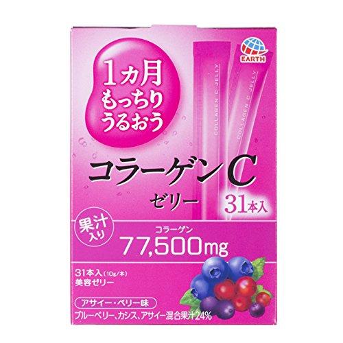 Earth Pharmaceutical 1 Month Moisturizing Collagen C Jelly 10gx31 Satchels