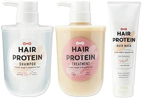 Hair The Protein Moist Shampoo 460mL + Treatment 460mL + Hair Mask 180mL Set