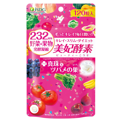 ISDG Ishokudogen Beauty Premium Enzyme 232 Vegetable Fruits 120 Tablets