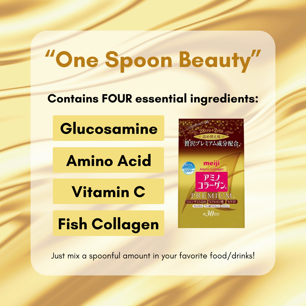 Meiji Amino Collagen Premium 30 Days Product Features and Benefits 