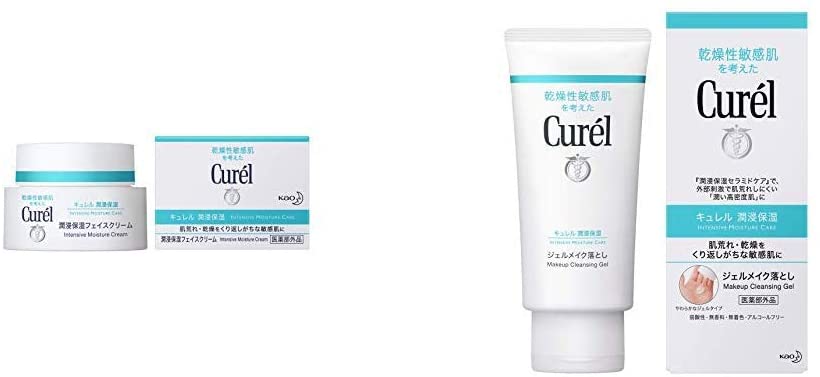 Curel Moisturizing Face Cream (40 g) & Gel Makeup Remover (130 g)