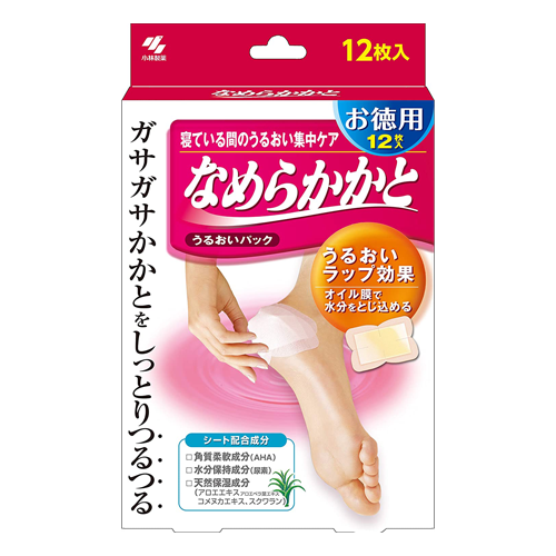 Kobayashi Pharmaceutical Smooth Heel Moist Pack 12 Sheets