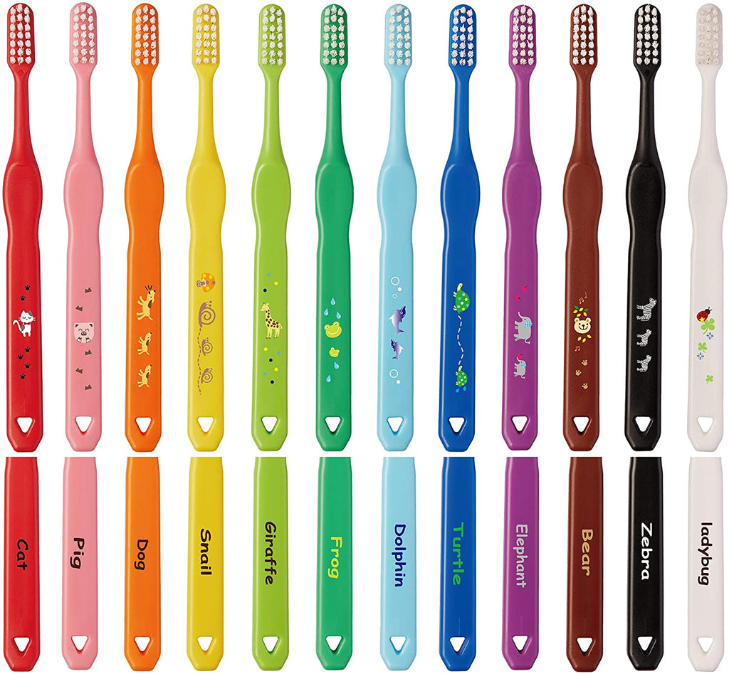 Dental Recommended Lapis LA-215 Happy Color Animal Pattern Colorful 12 Pieces (5 Years and Up)