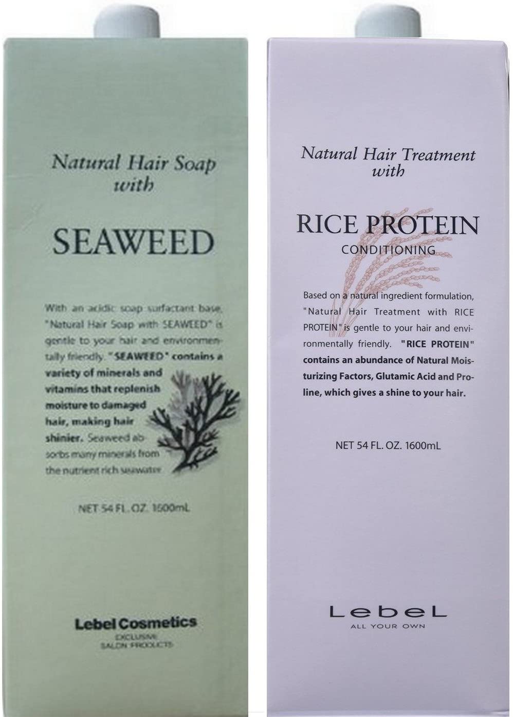 ナチュラルヘアソープ SEAWEED & RICE PROTEIN Amazon | ナチュラルヘアソープ&トリートメント Lebel ルベル