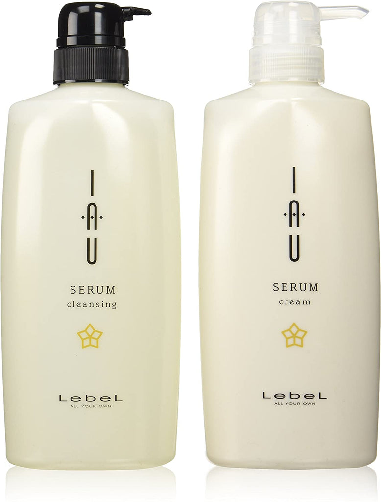 Lebel Iau Serum Cleansing Shampoo 600 ml & Cream Treatment 600 ml Set