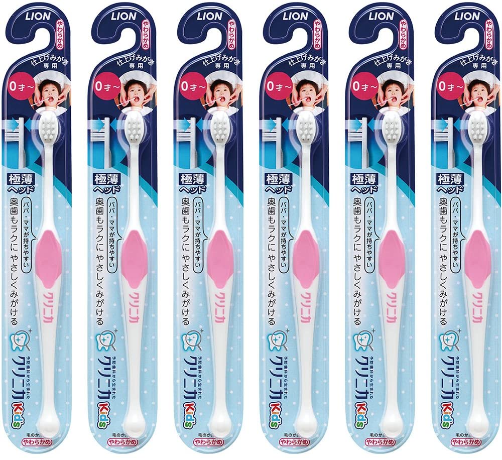 Clinica Kid's Toothbrush for Finishing Pack of 6 (Pink)
