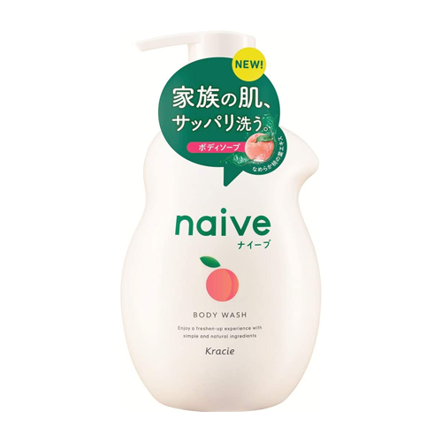 Naive Peach Extract Body Soap Shampoo | Kokoro Japan