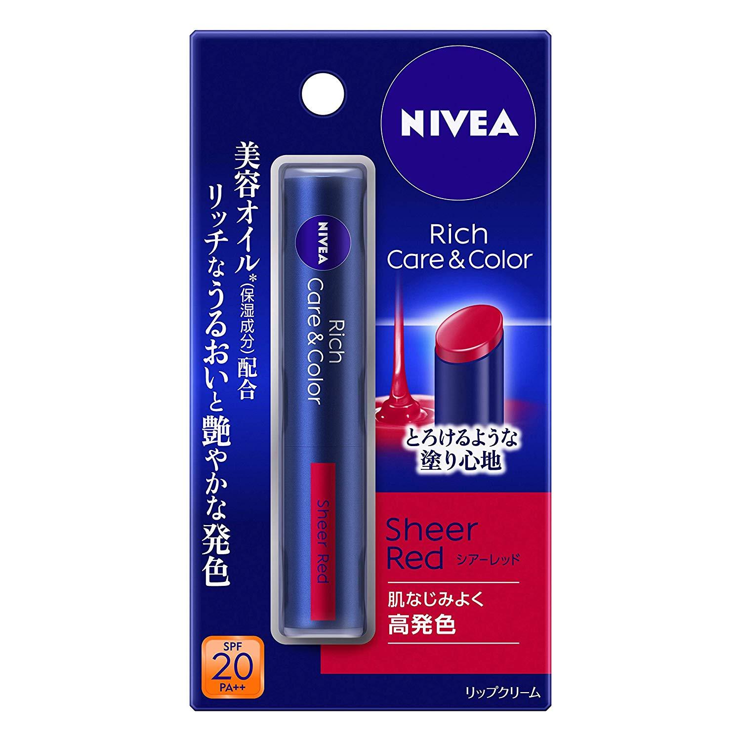 Nivea Rich Care & Coloring Lip Sheer Red 2g | Kokoro Japan