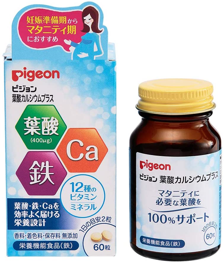 Pigeon Supplement Calcium Folic Acid Plus 60 Tablets
