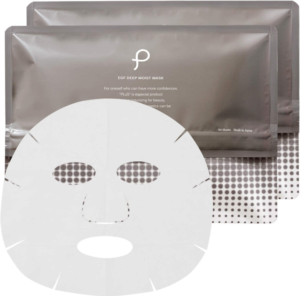 Priu Sheet Mask EGF Deep Moisturizing Mask Set of 2 20 Sheets x 2 (40 Pieces Total) Moisturizing Type Silk Vitamin C Derivative