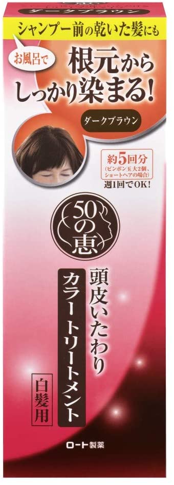 Rohto Pharmaceutical 50 Megumi Aging Care Scalp Care Color Treatment Dark Brown 150 g