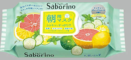 Saborino Morning Face Mask Minty Grapefruit 32 Sheets