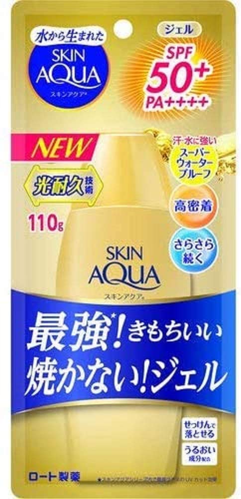Skin Aqua UV Super Moisture Gel, Strongest Gold UV Sunscreen Unscented 110g