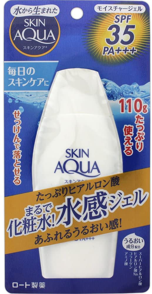 SKIN AQUA Sunscreen Moisture Gel 2 Types of Hyaluronic Acid Blend Water Sensation Gel (SPF35 PA+++) (110 g)