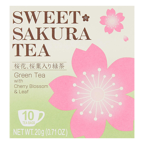 Tea Boutique Sweet Sakura Tea Green Tea with Cherry Blossom & Leaf 10 Bags