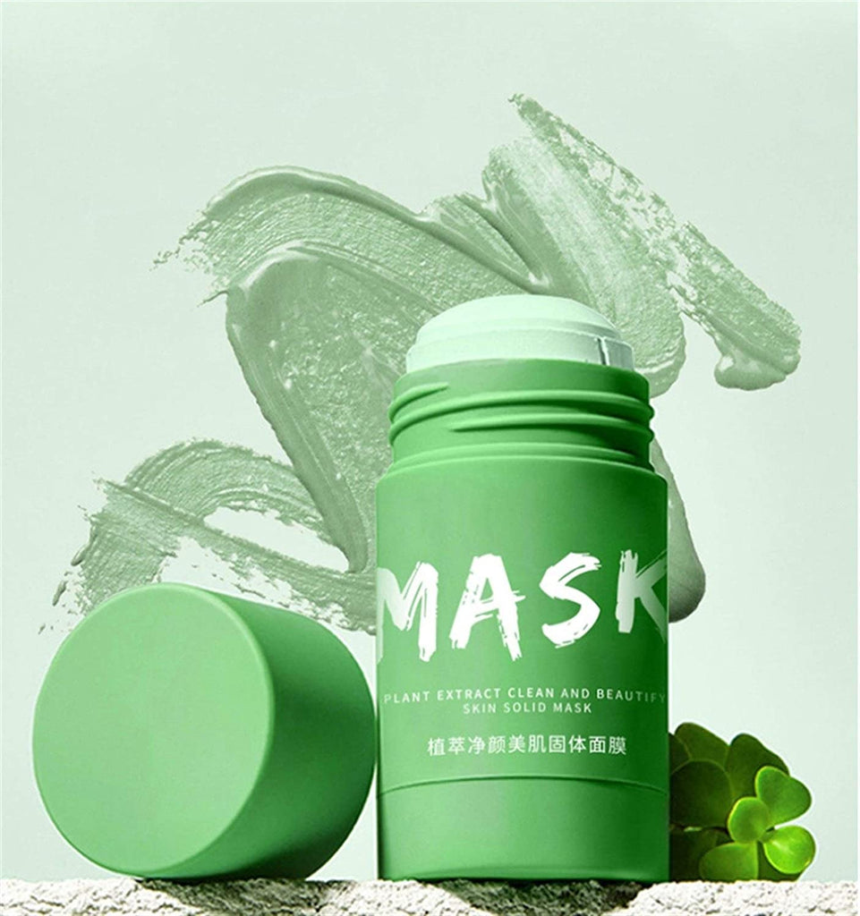Clay Stick Mask Green Tea Eggplant Acne Remover Clay Mask Stick Oil and Water Balancing Dark Heads Deep Cleansing Pour for Women and Men (Size : 1PC)